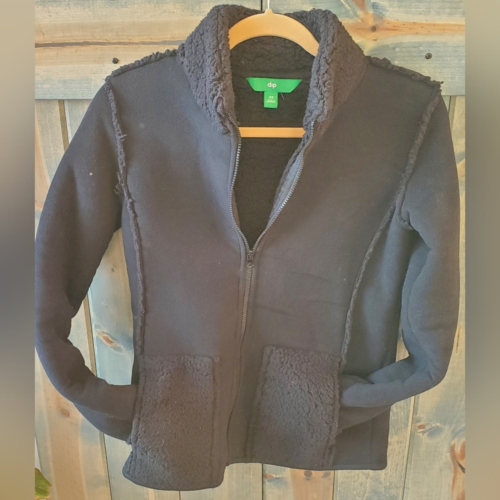 Sherpa lined body-con jacket